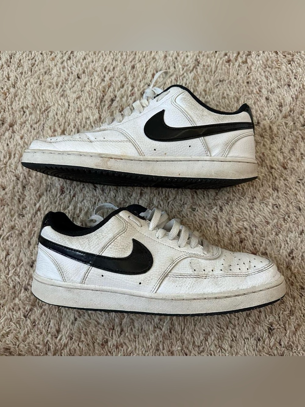 Nike Men's Court Vision Low Casual Sneakers from Finish Line 8.5 Swoosh Retro